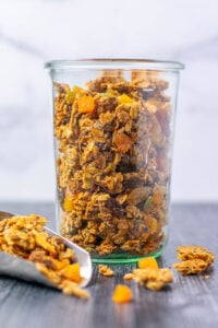 Easy Sourdough Discard Granola Recipe in Weck glass jar