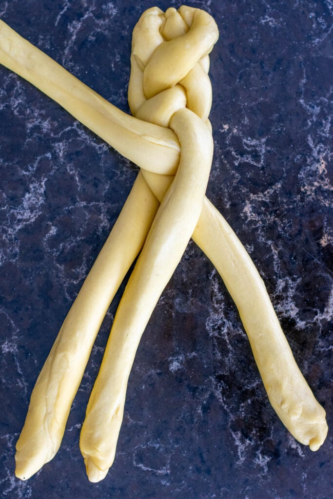 Challah braiding 10
