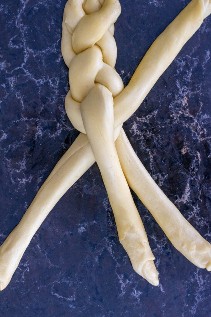 Challah braiding 12
