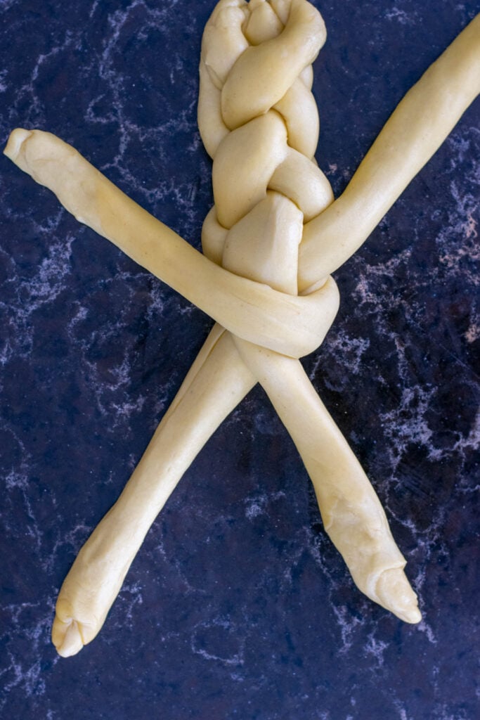 Challah braiding 13