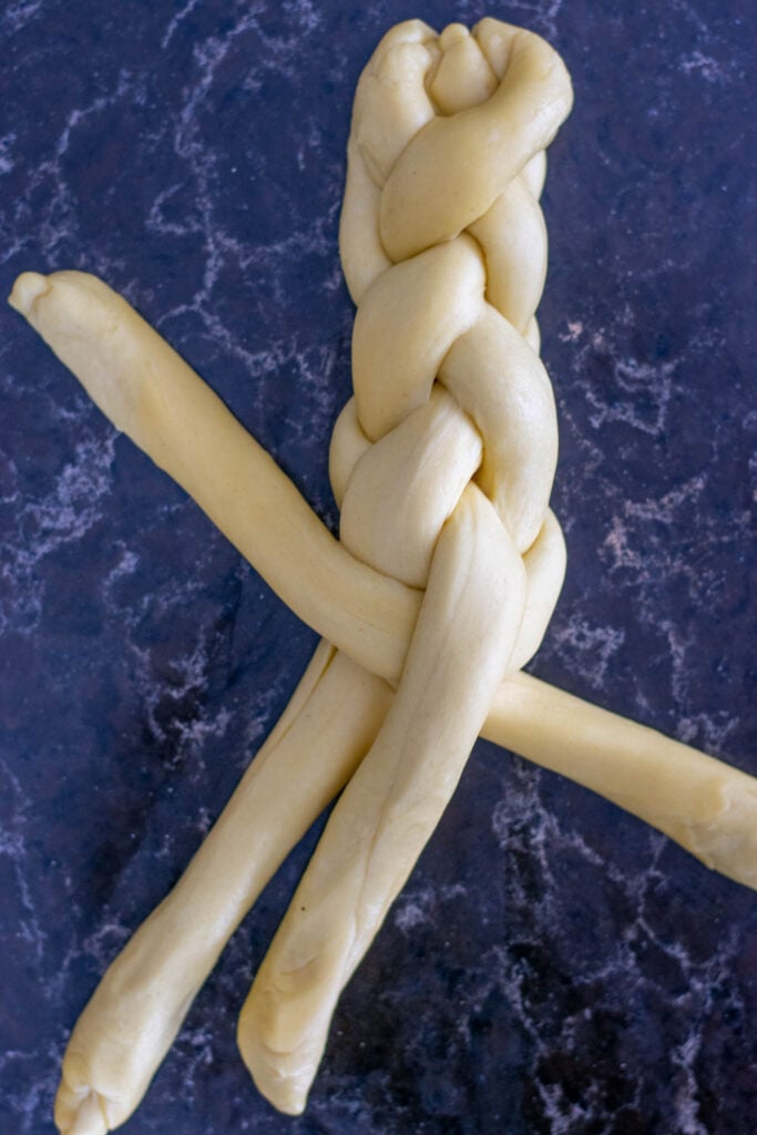 Challah braiding 14