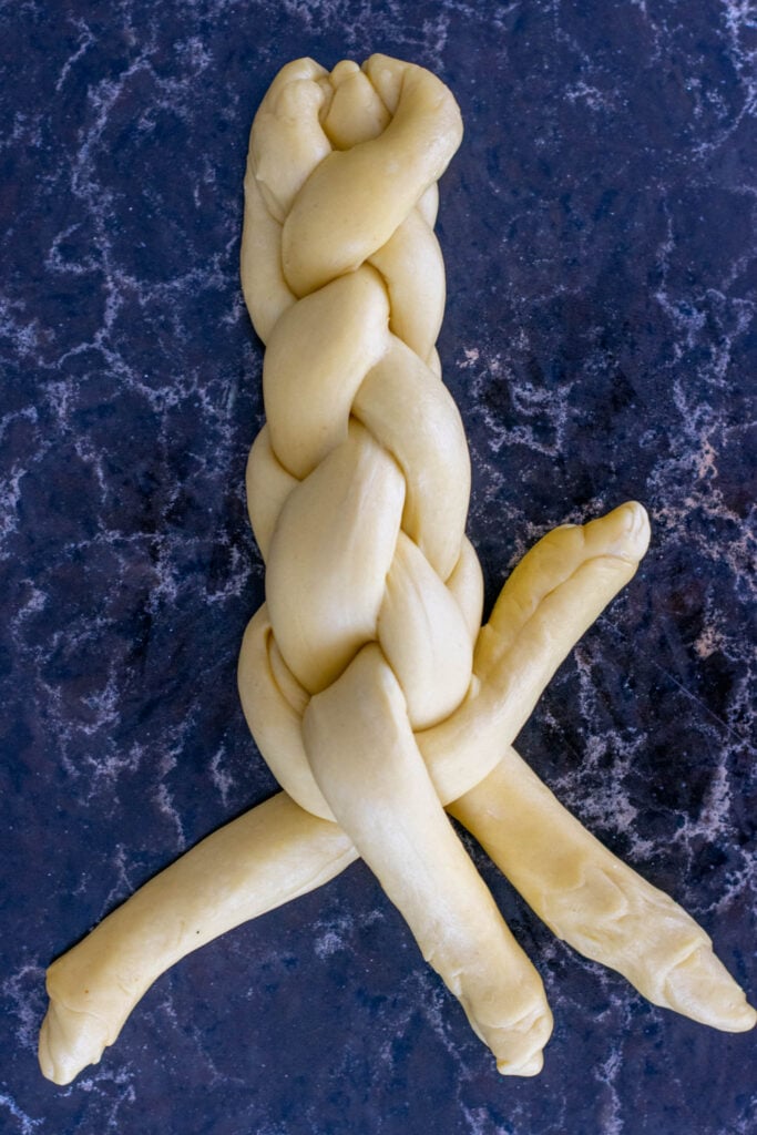 Challah braiding 16