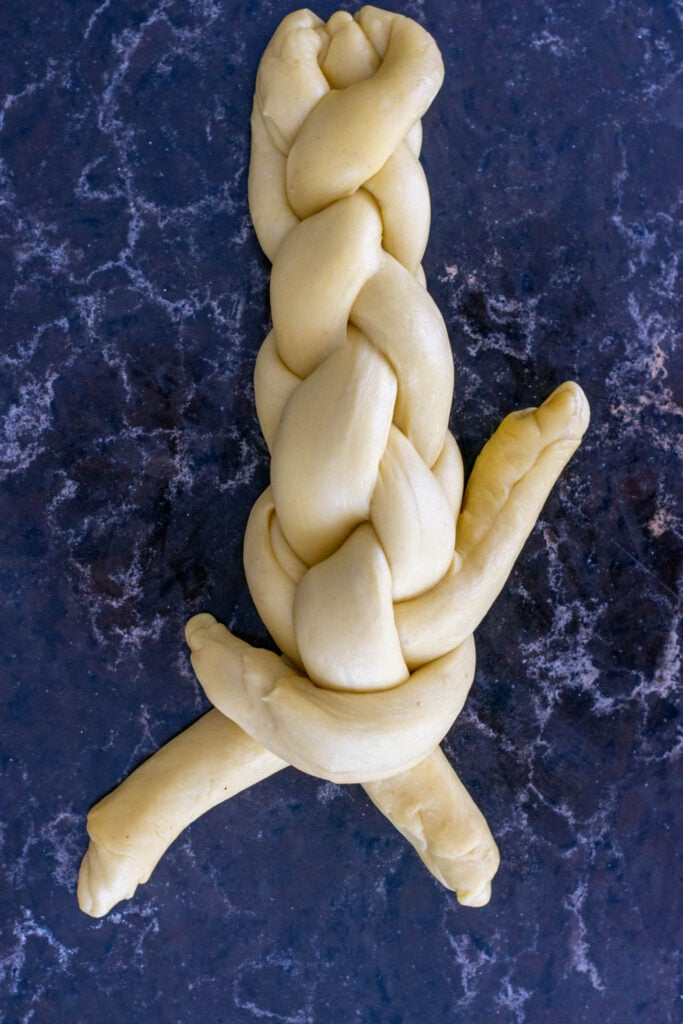 Challah braiding 17