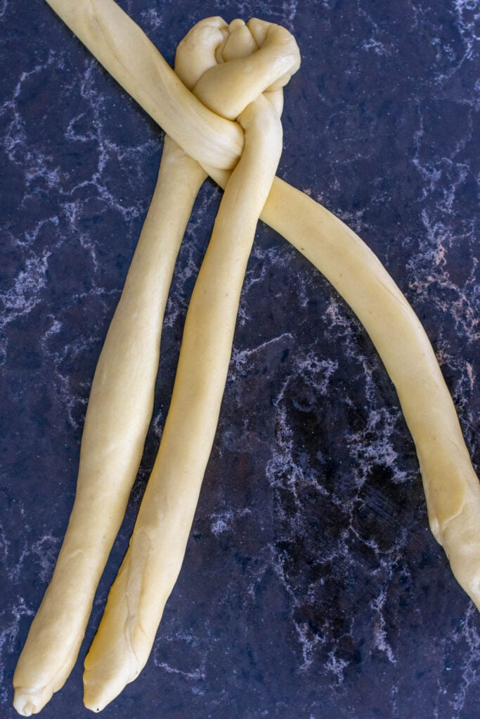 Challah braiding 6