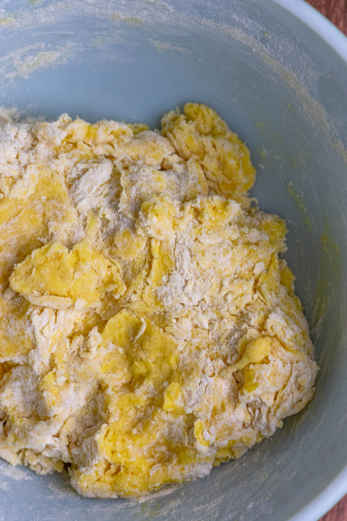 Just mixed ingredients sourdough challah