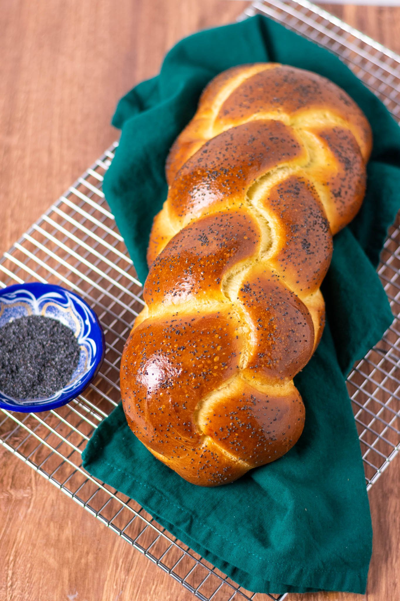 Sourdough challah poppy seeds