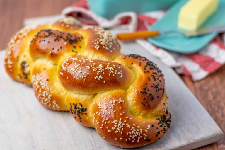 Sourdough challah sesame seeds