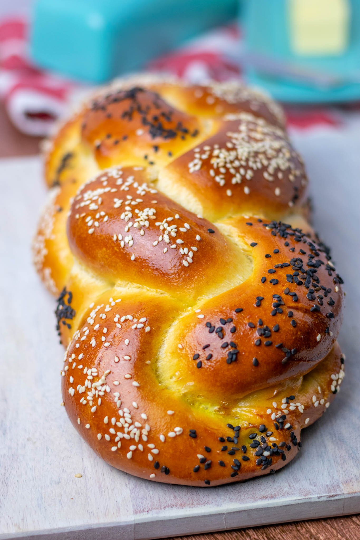 Sourdough challah sesame seeds