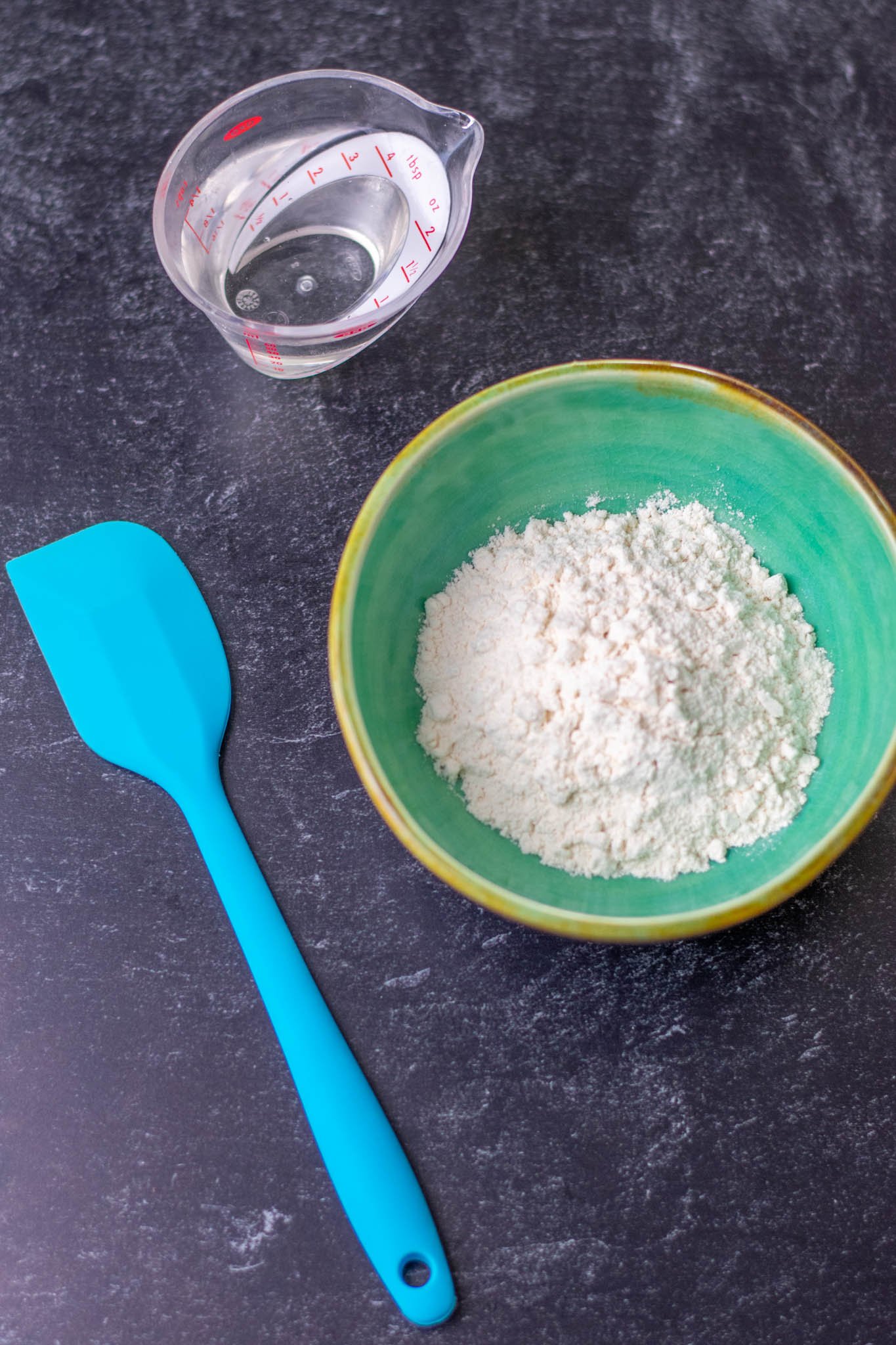 Flour and water ingredients for yudane