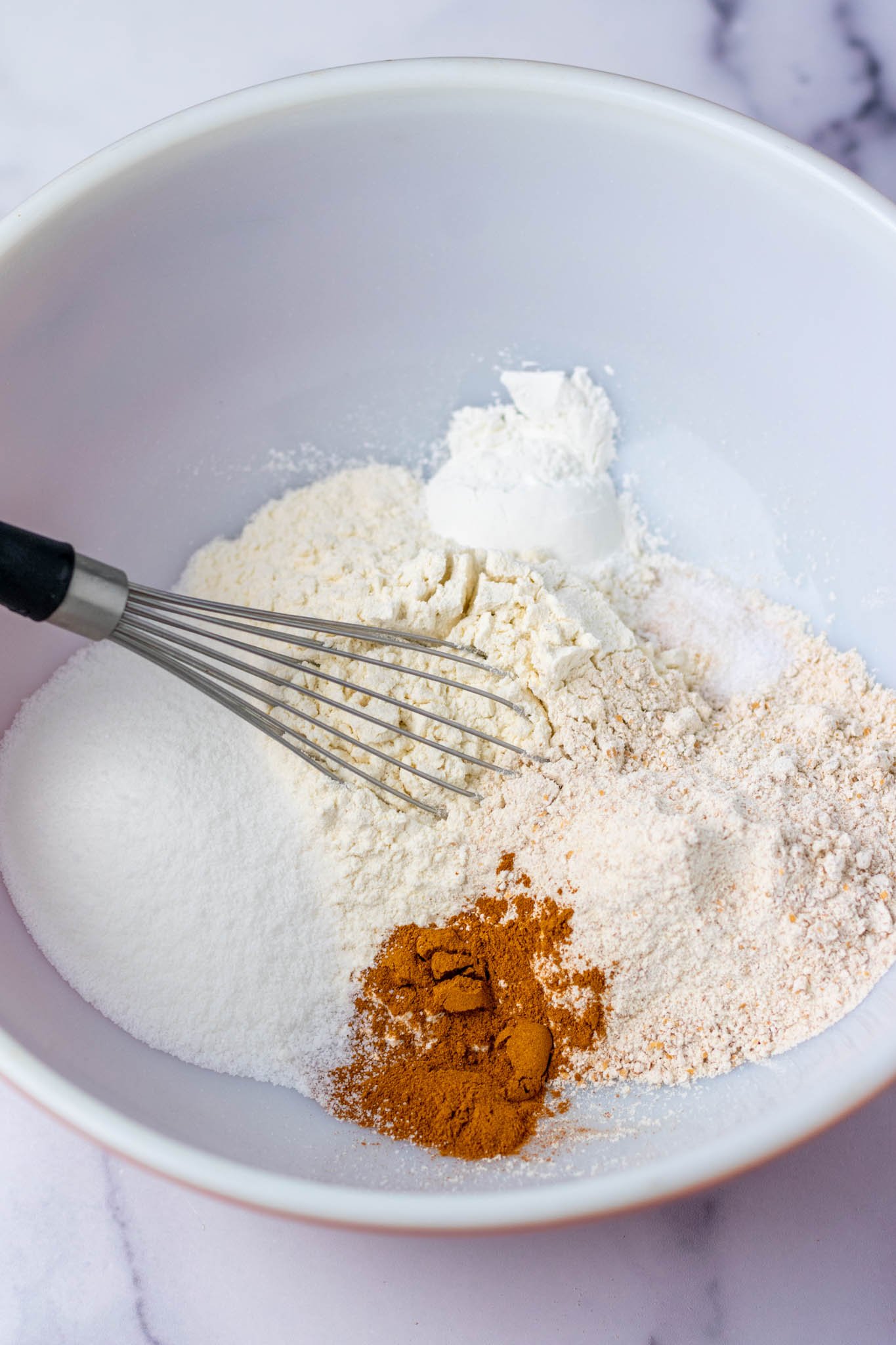 Whisk in bowl with dry ingredients before mixing