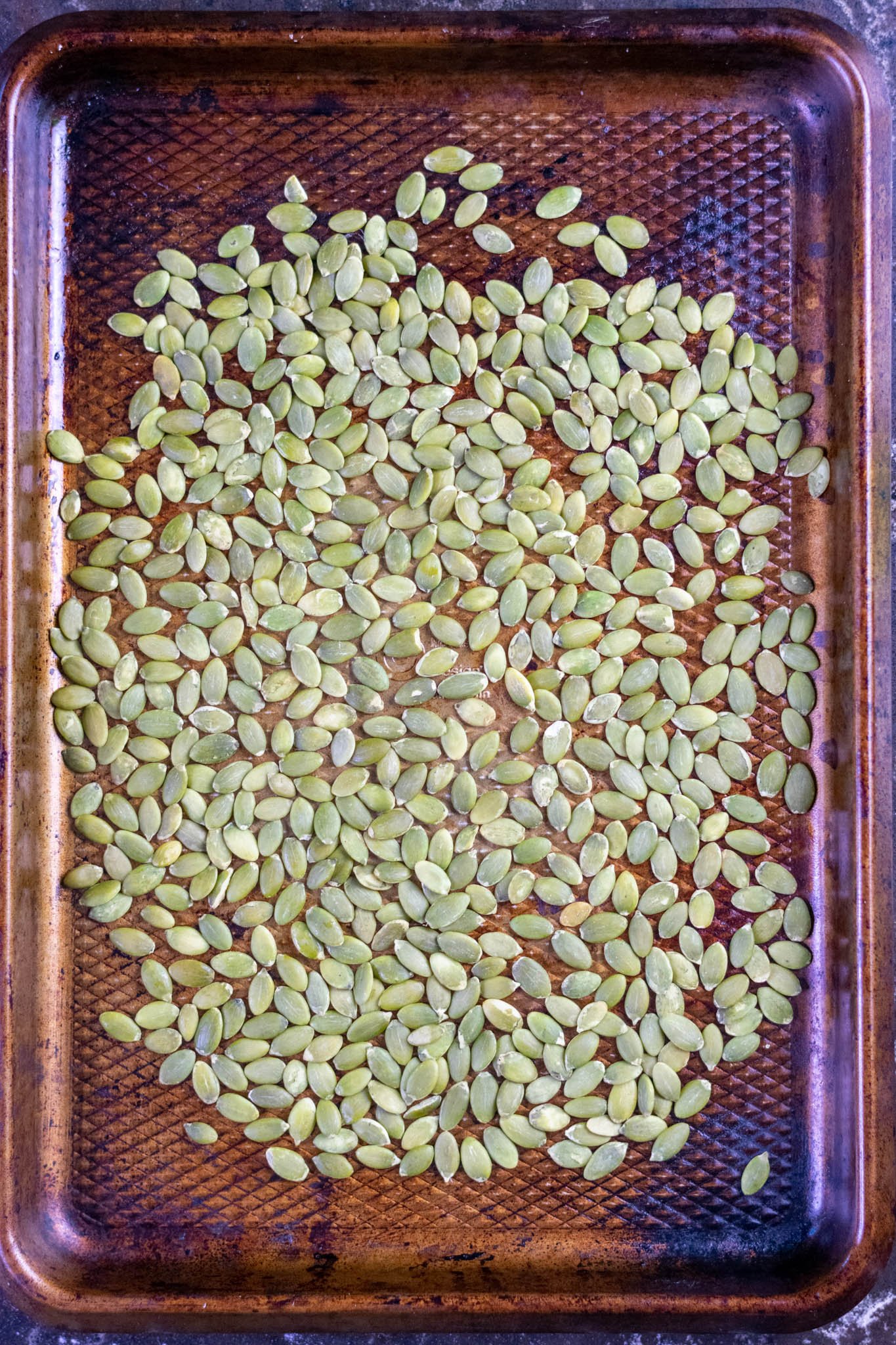 Sheet pan with pumpkin seeds