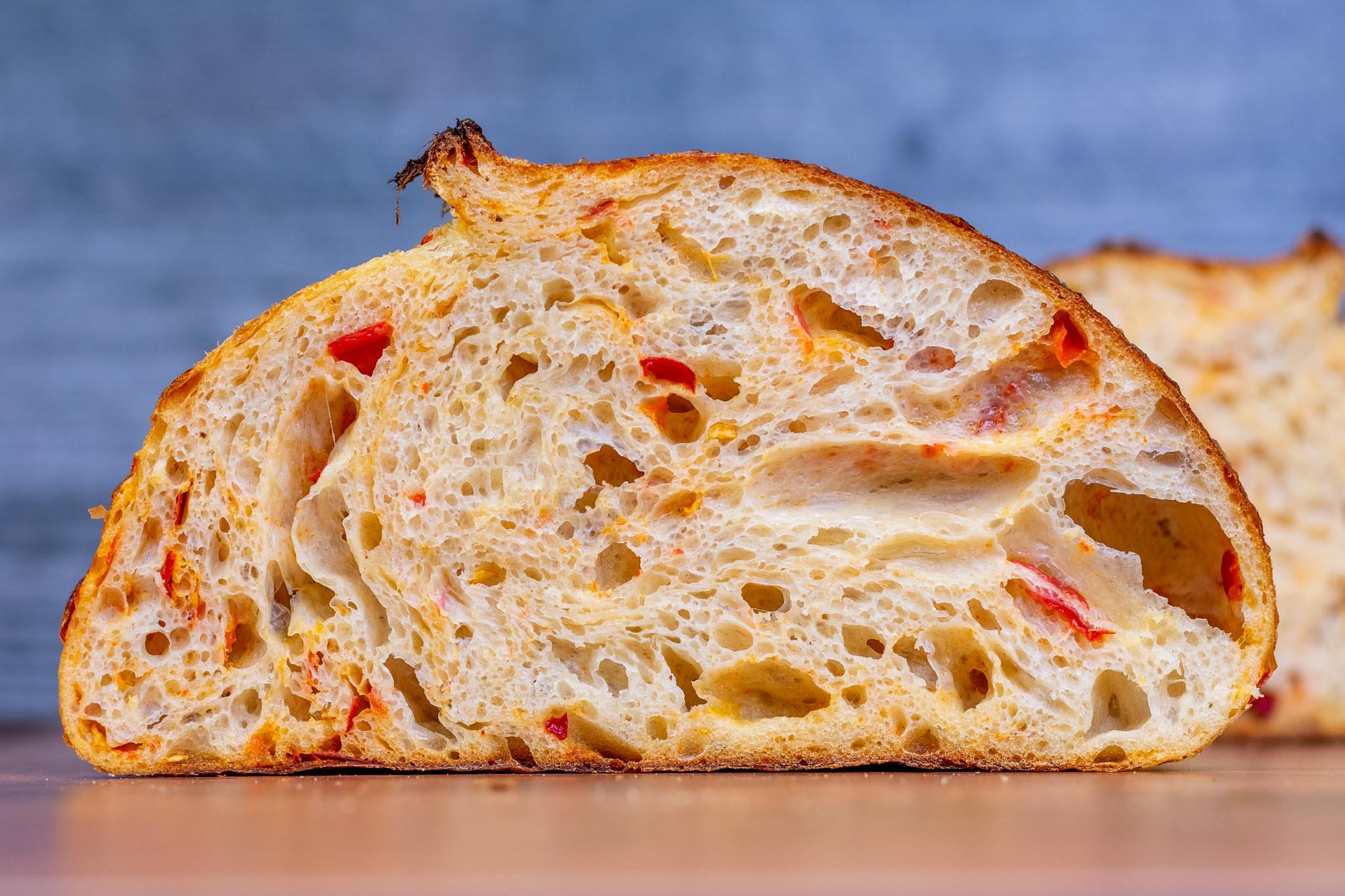 Interior of Calabrian Chili and Honey Sourdough