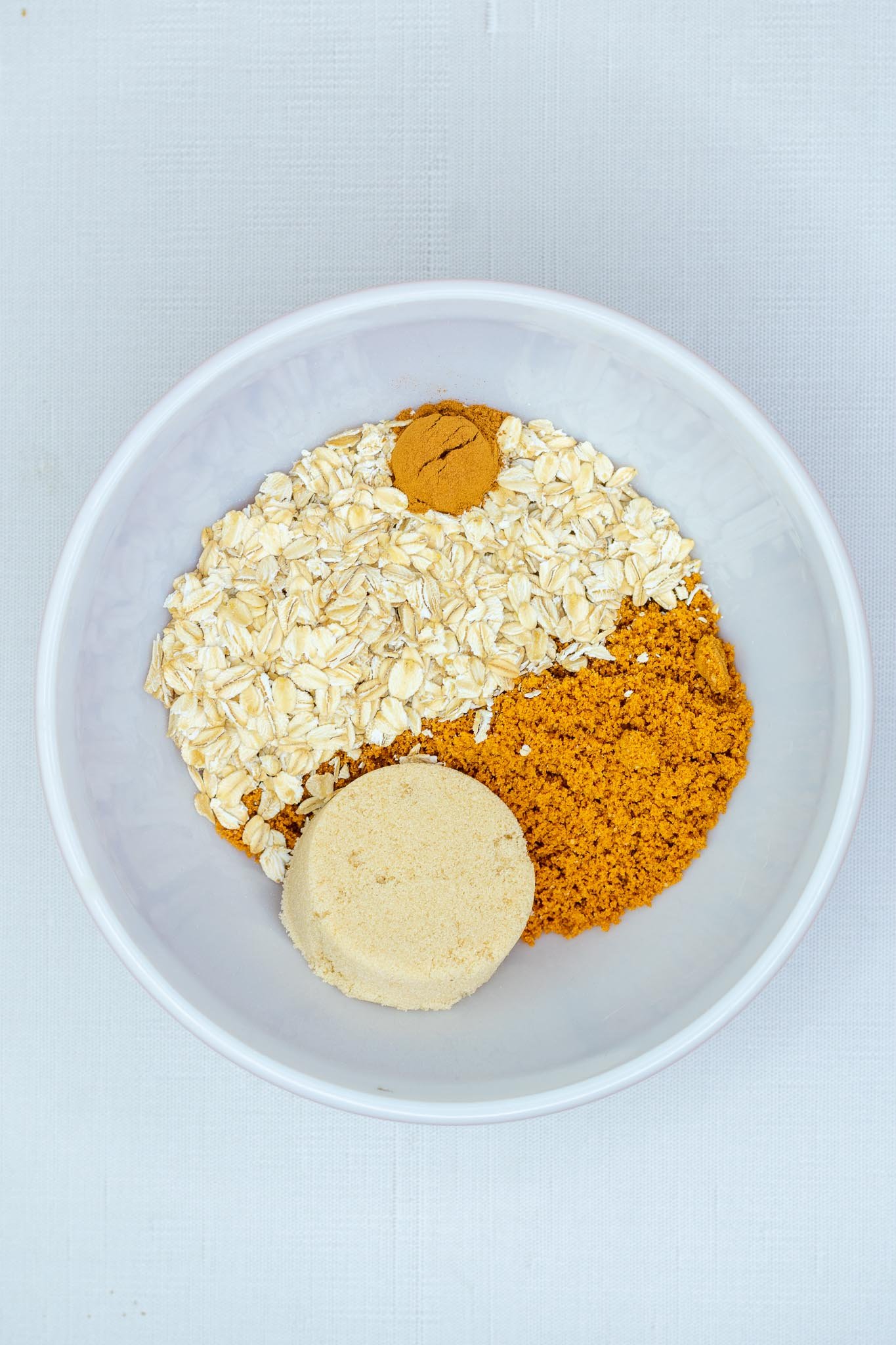 Dry ingredients for Biscoff streusel