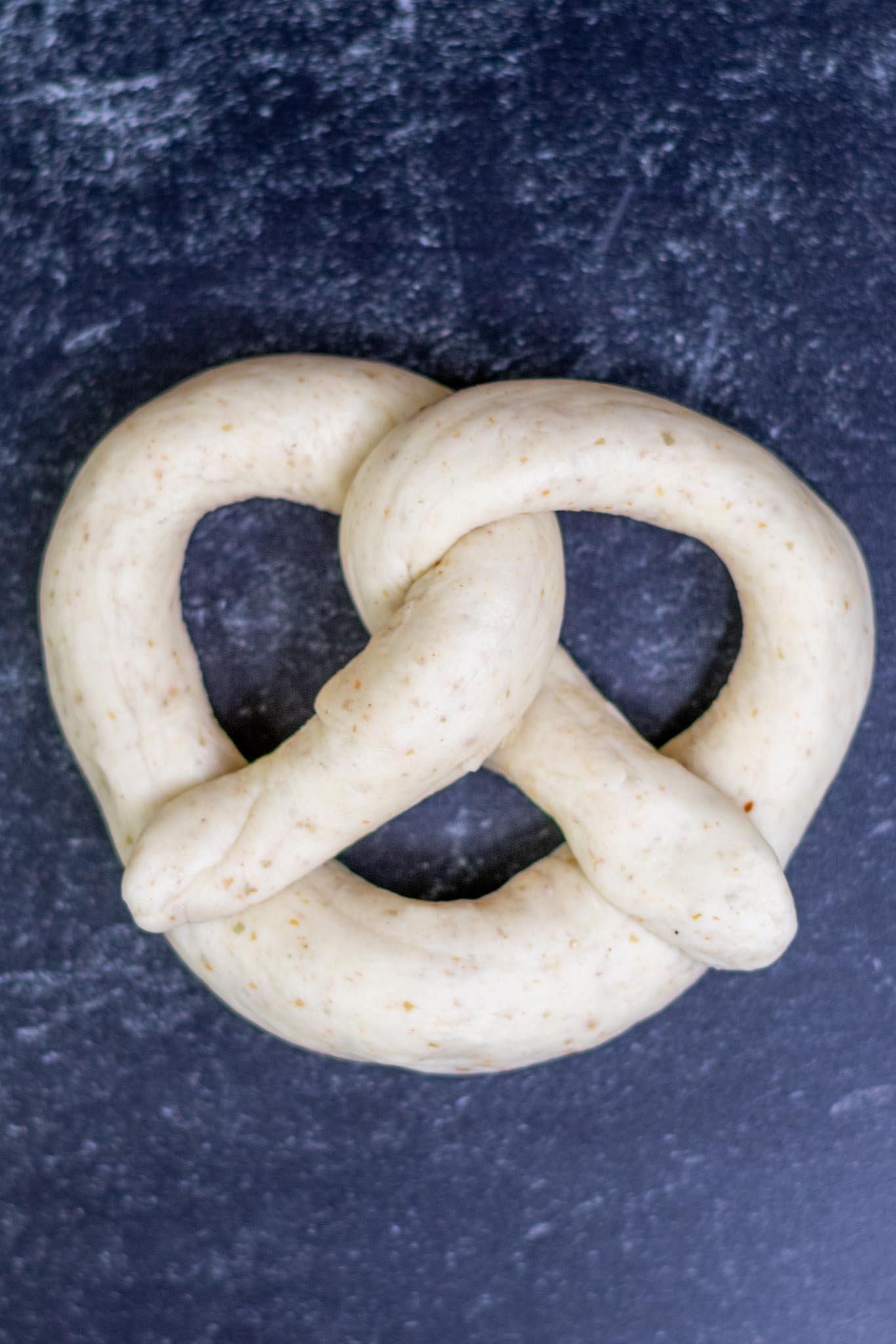 Shaping sourdough pretzel