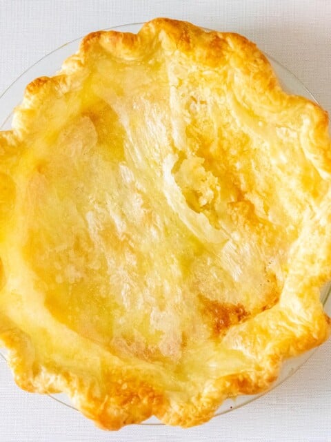 Flaky sourdough pie crust blind baked