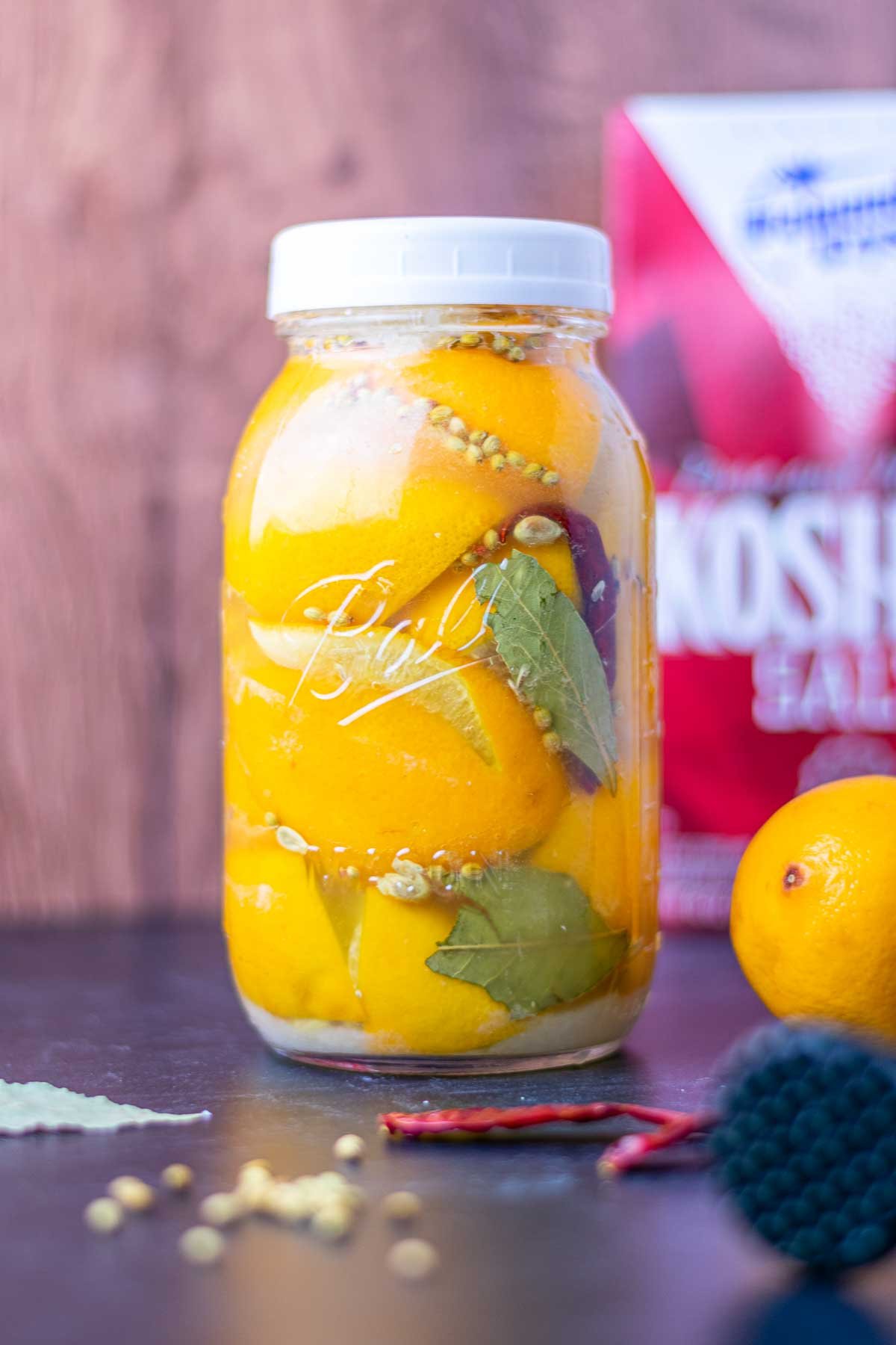 Jar of preserved lemons