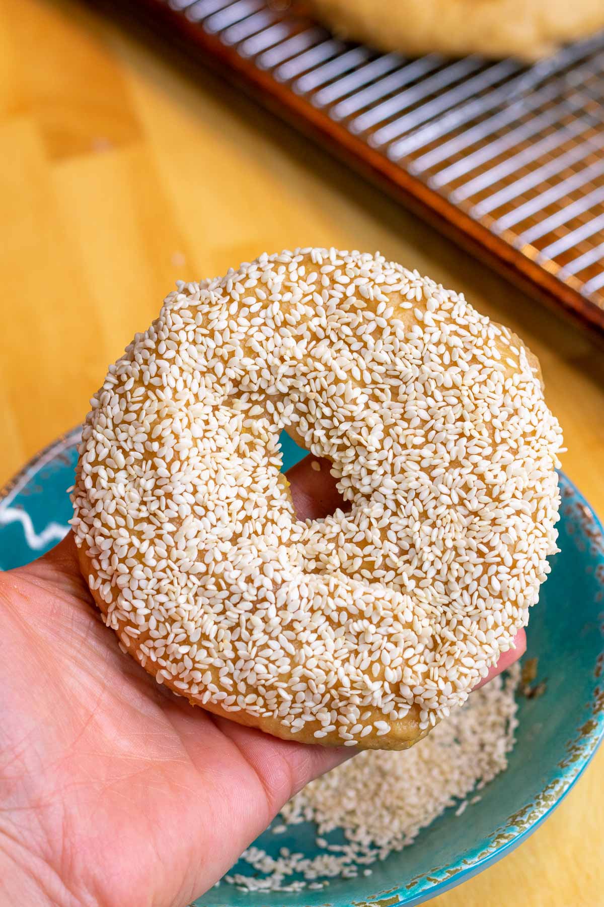 Bagel with sesame seeds