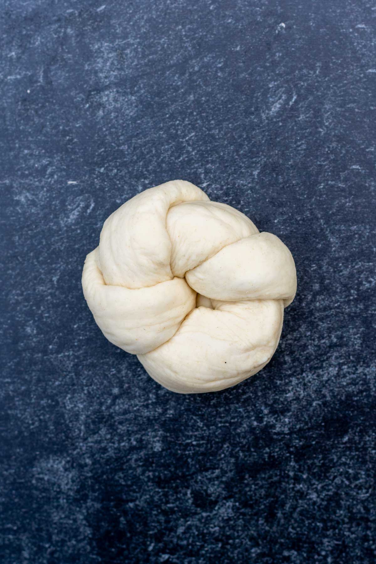 A shaped sourdough garlic knot