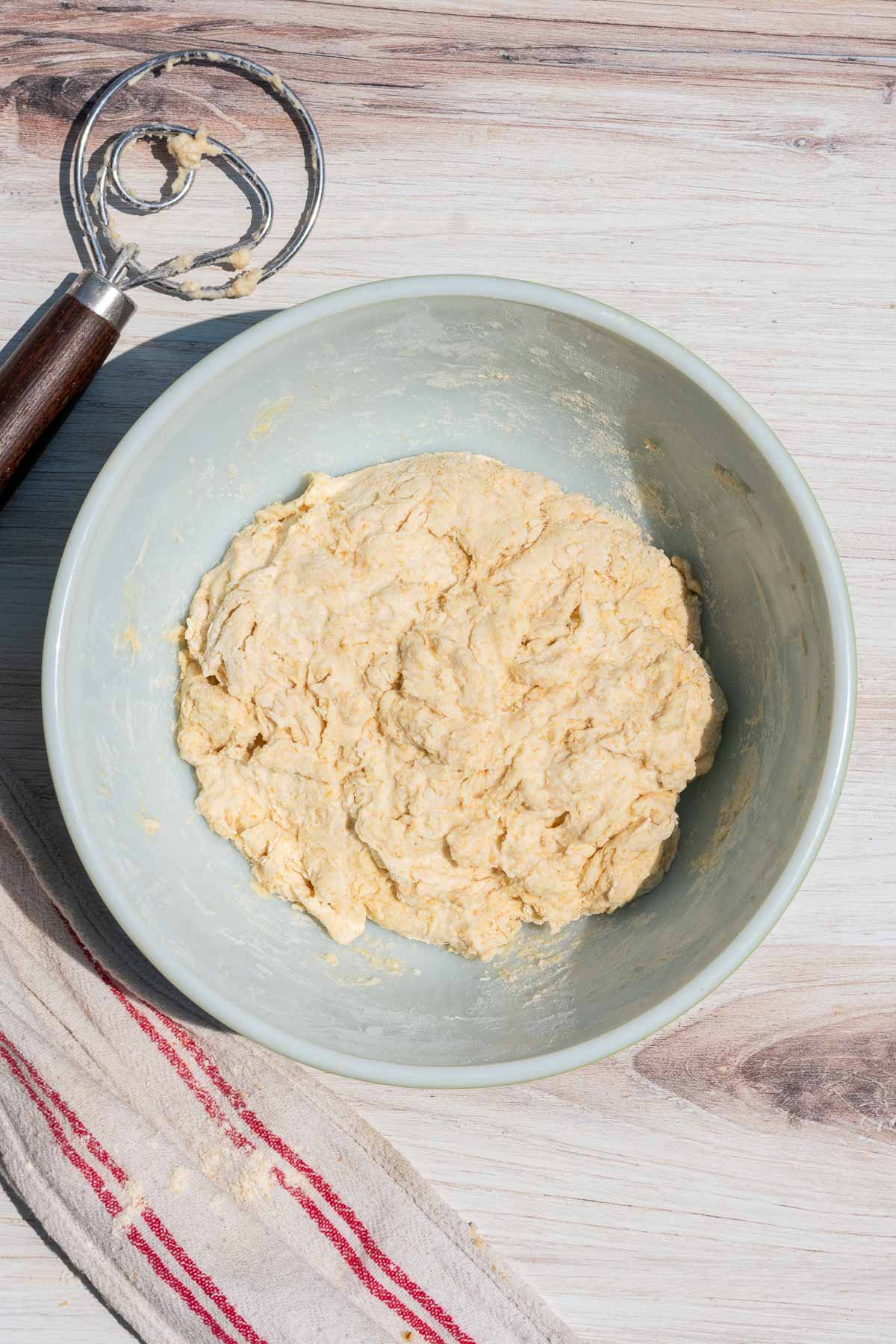 Autolyse of einkorn sourdough