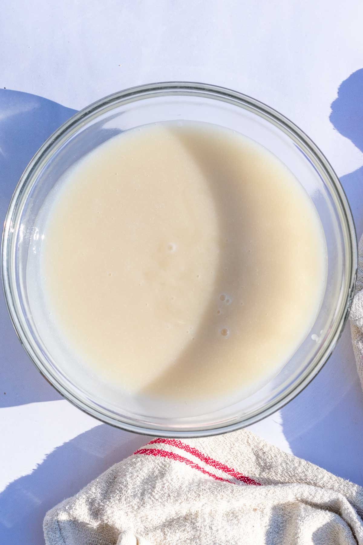 Bowl of sourdough frosting roux.