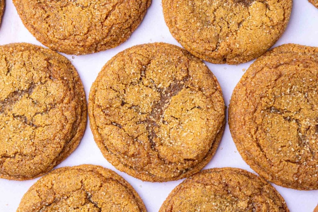 Sourdough ginger molasses cookies
