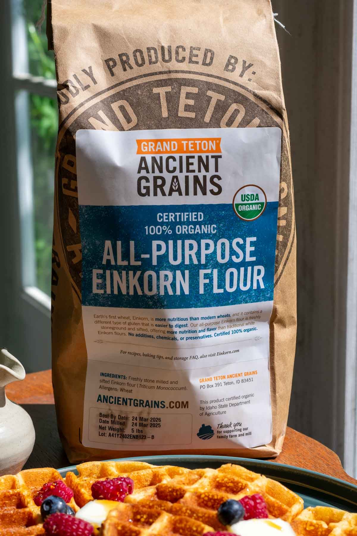 Bag of Grand Teton Ancient Grains All-purpose Einkorn Flour