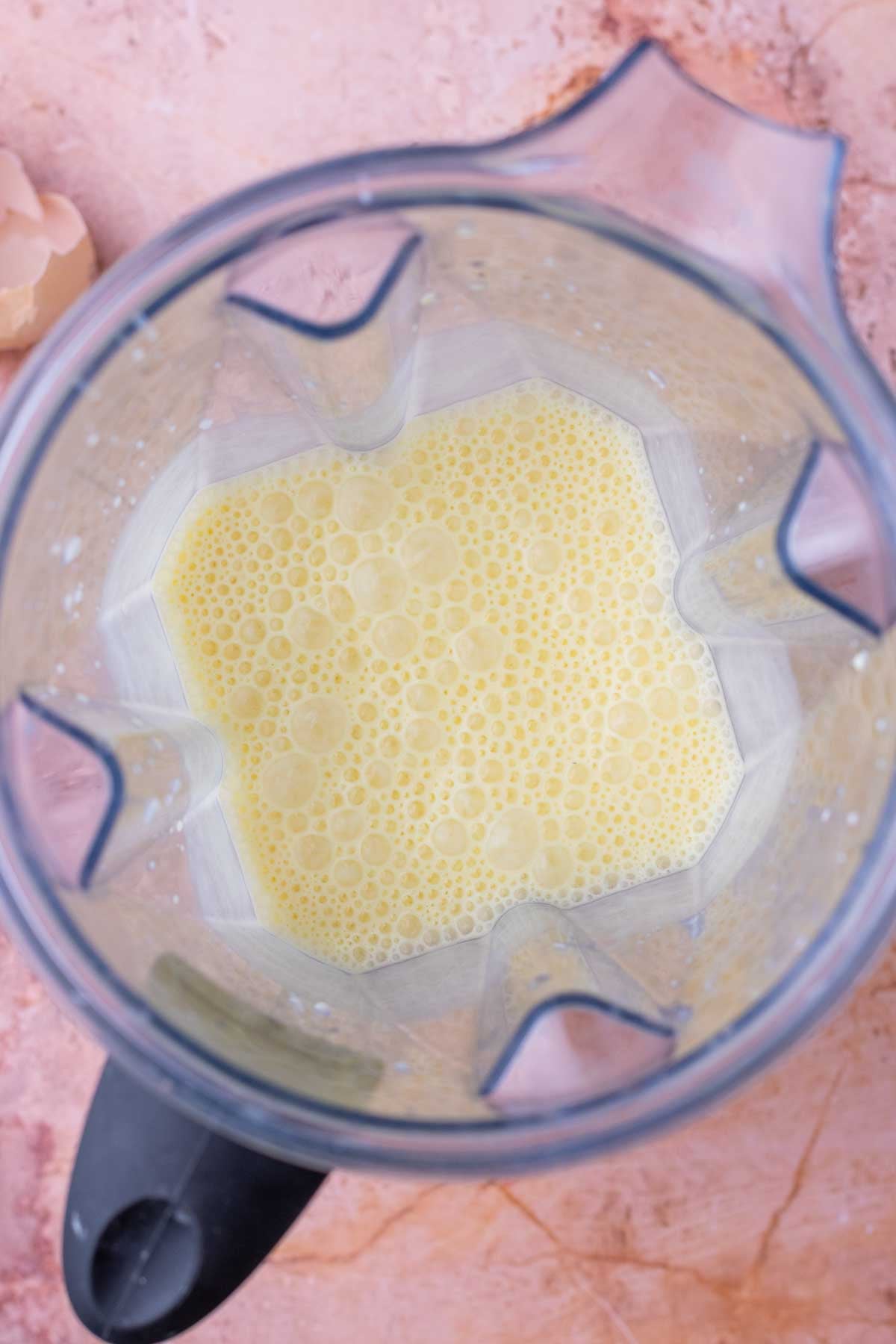 Blender with sourdough clafoutis batter.