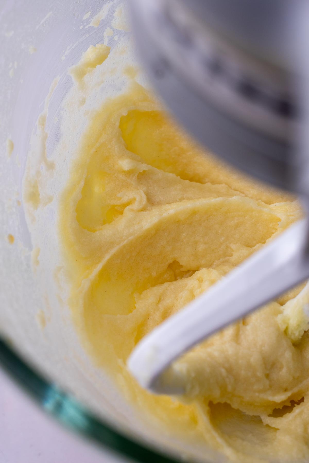 Mixing the wet ingredients for sourdough oreos in a stand mixer.