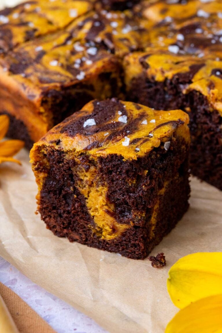 Sourdough pumpkin swirl brownies.